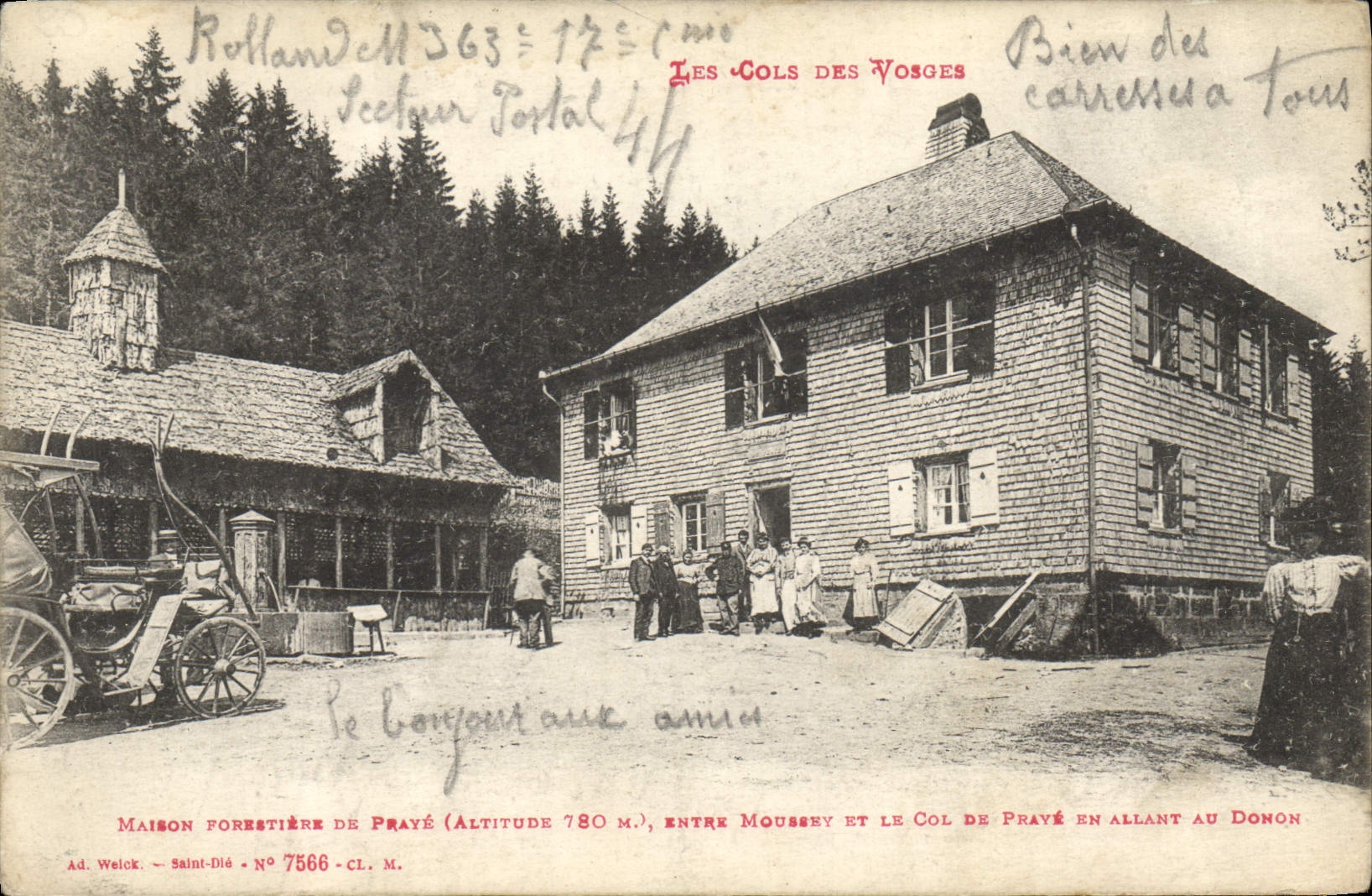 Maison forestière de Prayé — Les Cols des Vosges — Ad. Weick, Saint-Dié, n° 7566