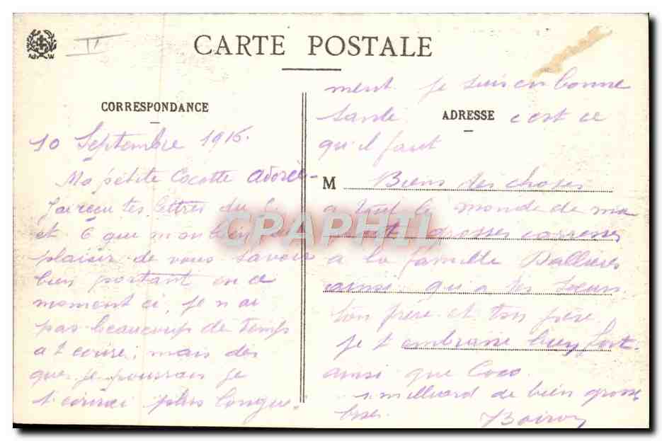 CPA Les cols des Vosges Maison forestiere et chapelle de la Chapelotte Vallee de Celles  — Rückseite