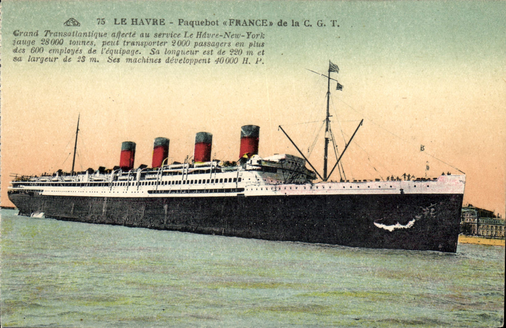 CPA Bateau Paquebot France de la CGT