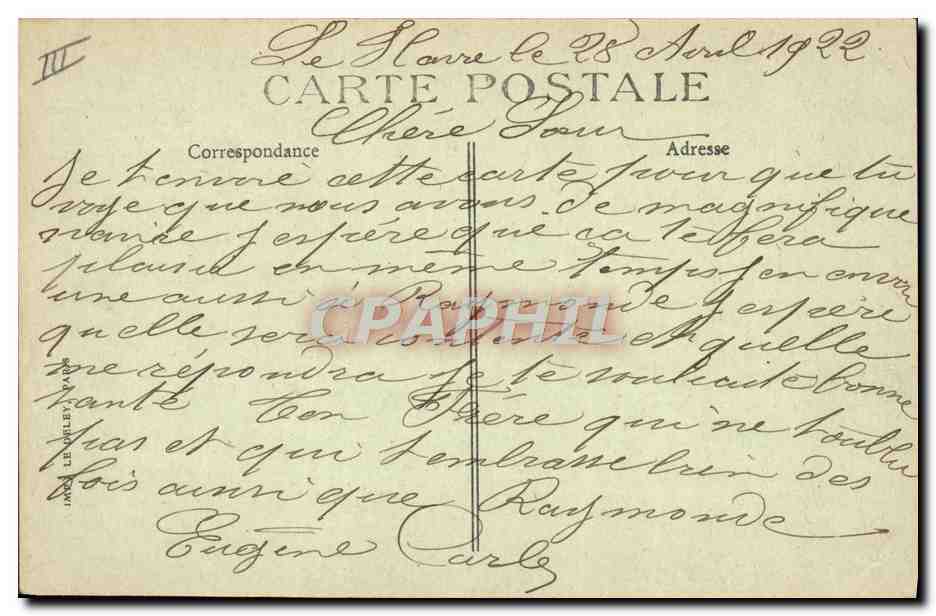 Le Havre — Le Transatlantique "France" — Edil. G. Forestier, n° 116 — Reverso