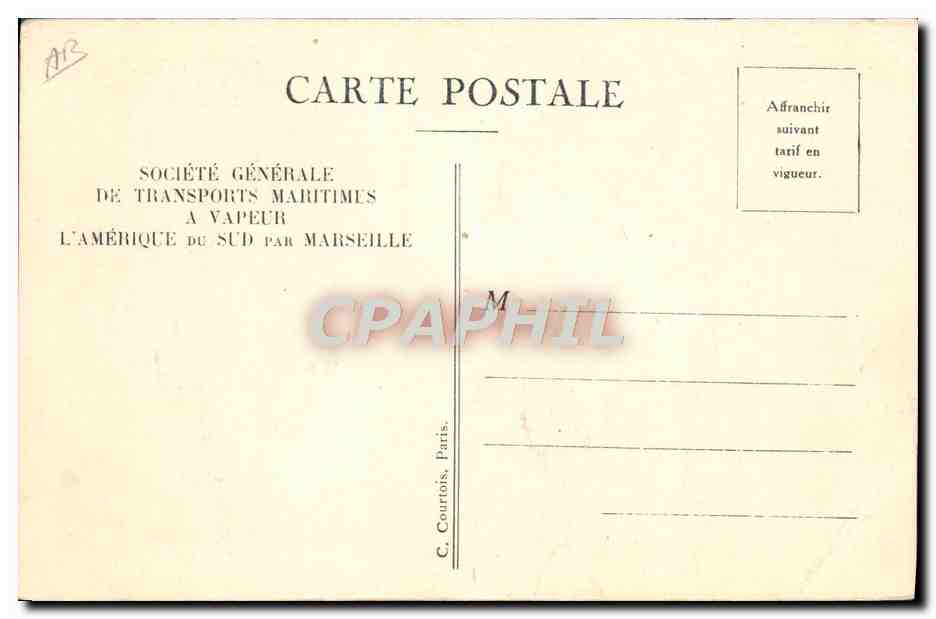 CPA Bateau Paquebot SGTM Florida Cabine de luxe a 2 places — Verso