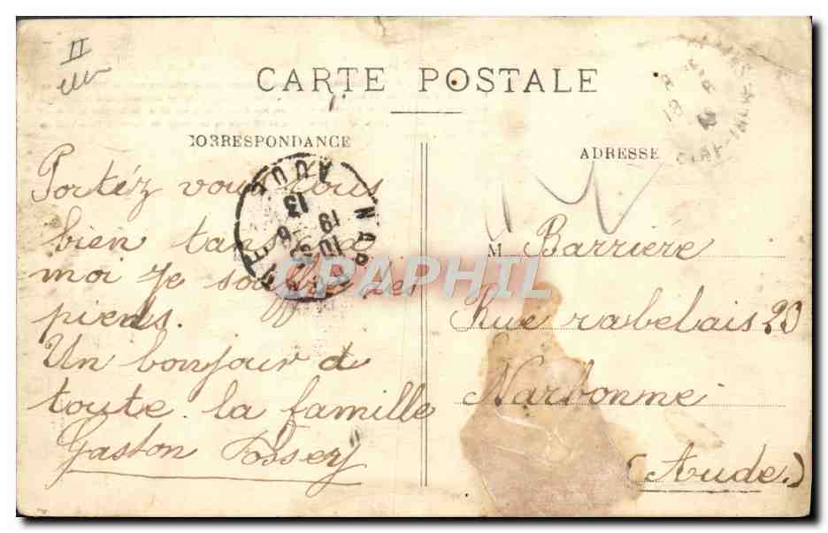 Le Havre — Le transatlantique "La France" — éditeur inconnu, n° 37 — Verso