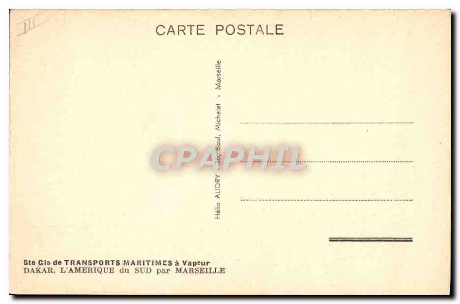 CPA Bateau Paquebot Florida SGTM — Verso