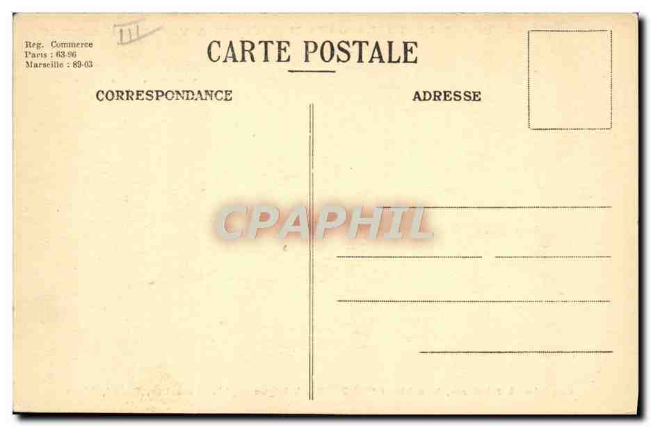 Paquebot "FLORIDA" — Société Générale de Transports Maritimes à Vapeur — S.G.T.M. Marseille — Verso