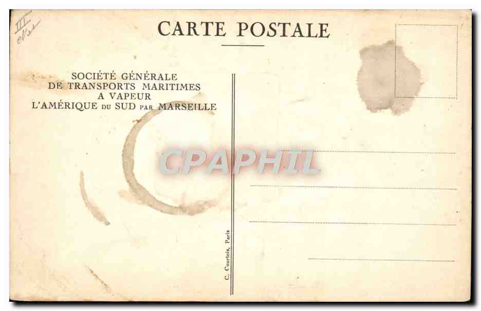 CPA Bateau Paquebot SGTM Florida Fumoir des 1eres classes — Verso