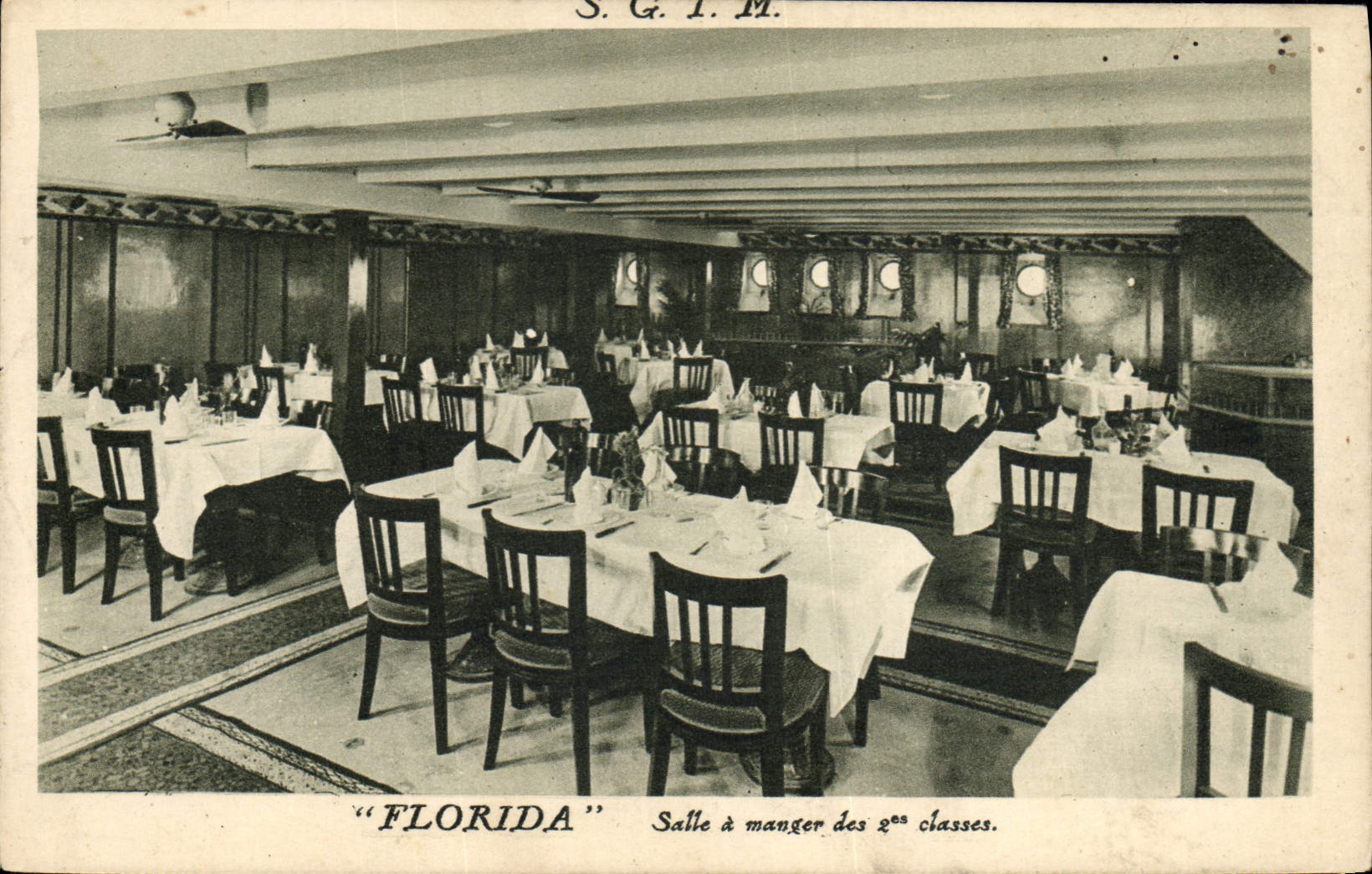 Salle à manger des 2ᵉ classes — "FLORIDA" — S.G.T.M.