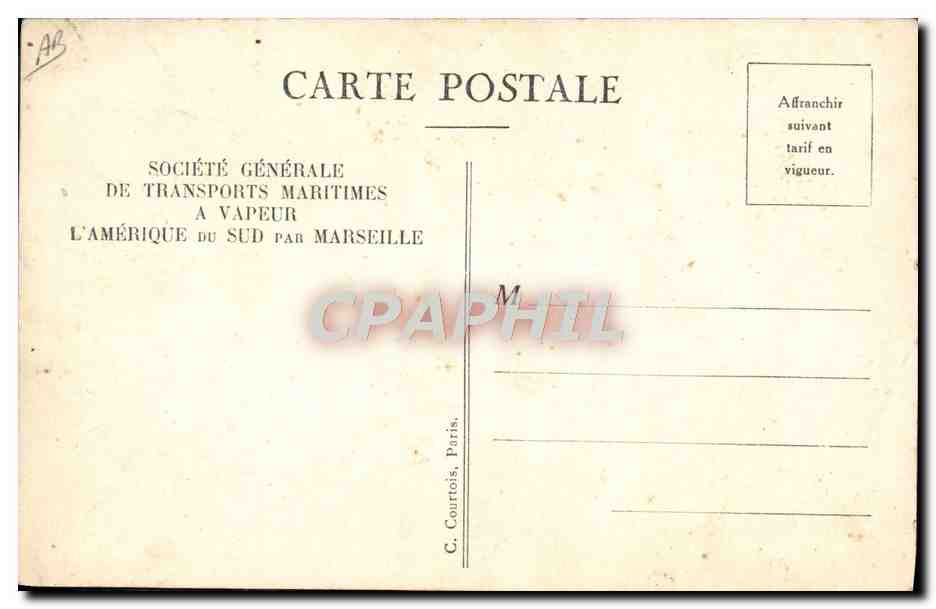 Salle à manger des 2ᵉ classes — "FLORIDA" — S.G.T.M. — Verso