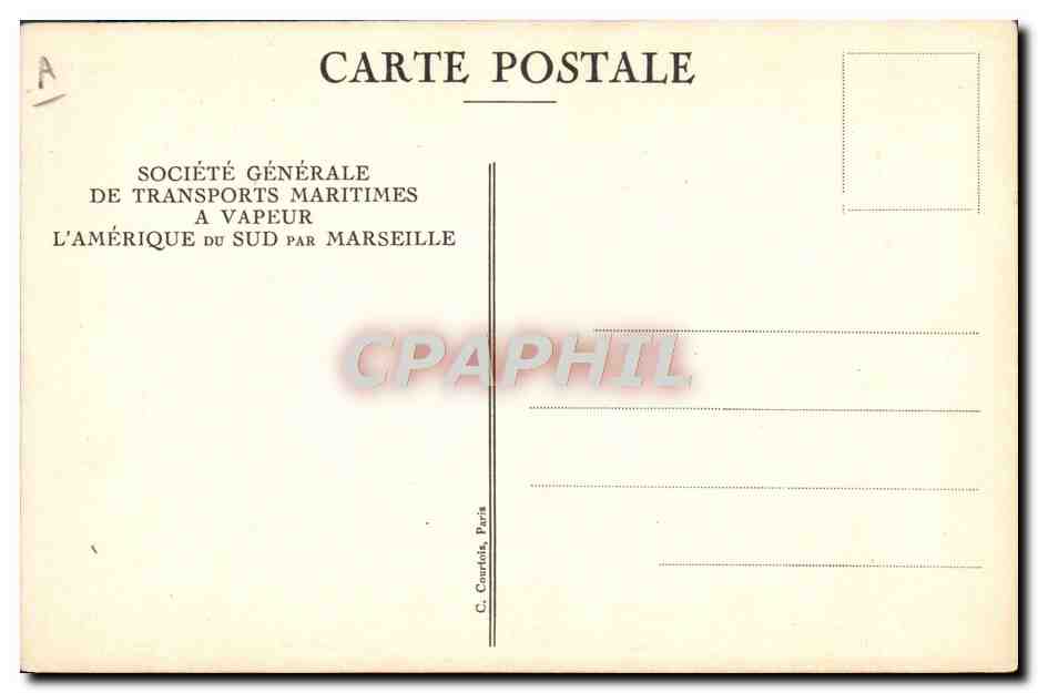 CPA Bateau Paquebot SGTM Florida Bibliotheque — Verso