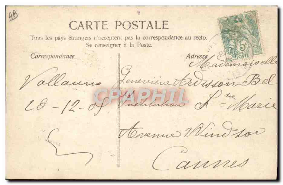 Geneviève — Carte postale décorative avec portraits féminins — Éditeur Céiba, n° 522 — Verso