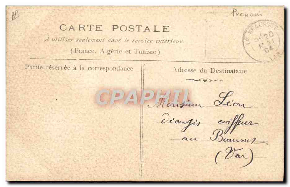 CPA Fantaisie Prenom Leon — Verso