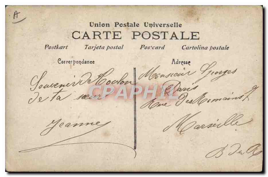 Georges — Carte postale décorative avec portrait — Joy Maline, n° R852 — Verso