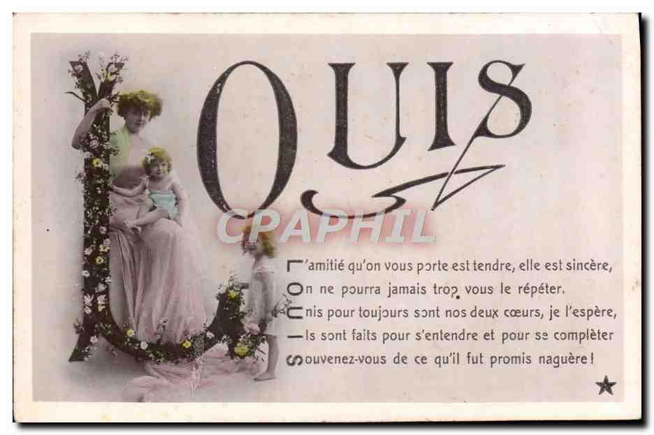 CPA Fantaisie Prenom Louis 