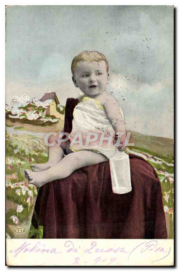 CPA Fantaisie Enfant Bebe Lait Biberon 