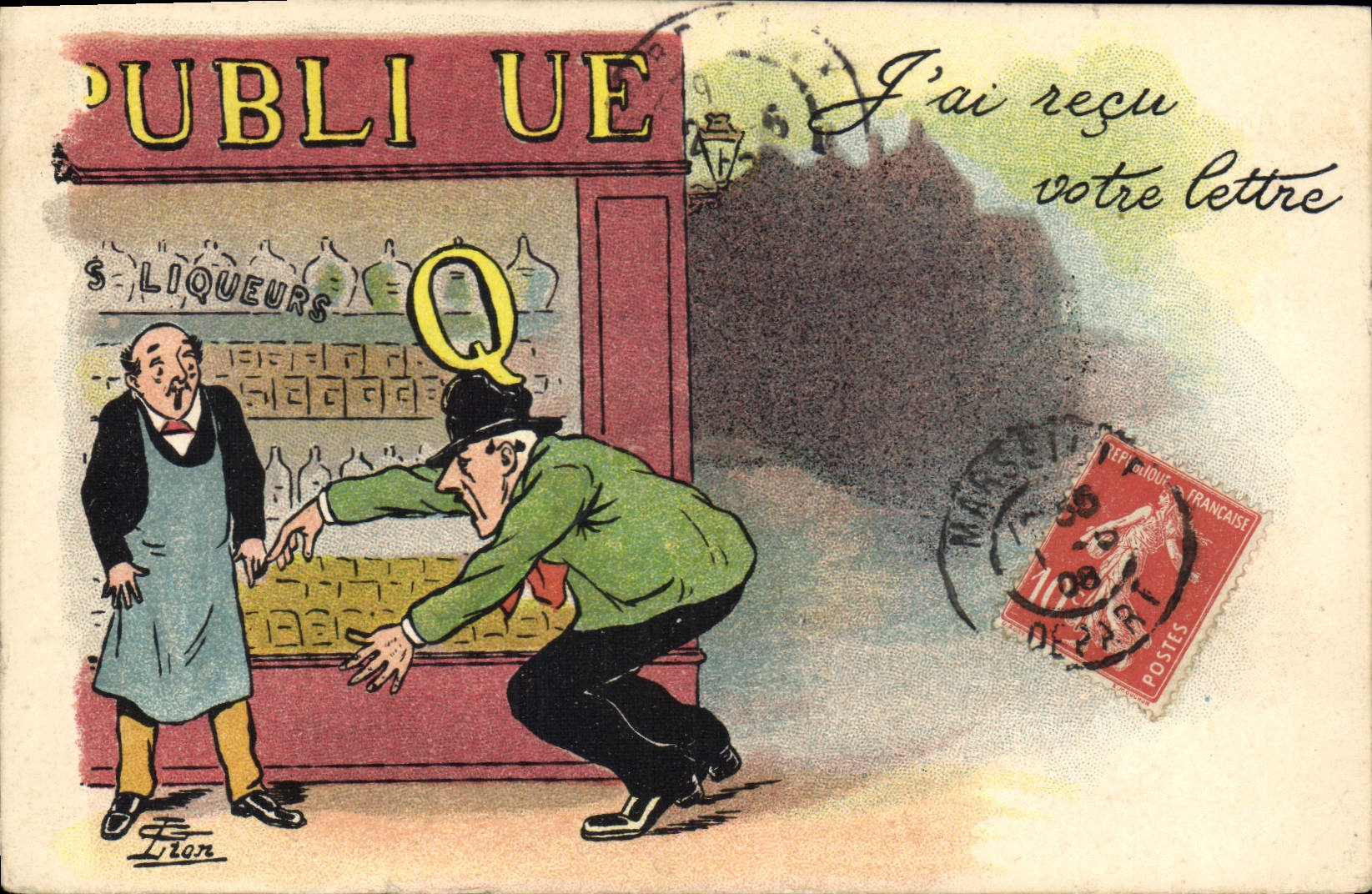 CPA Fantaisie Illustrateur G Lion J'ai recu votre lettre