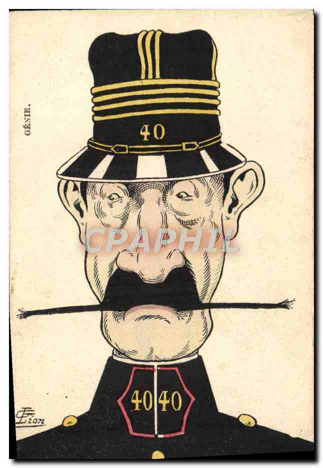 Caricature d'un officier de génie — numéro 40 — éditeur P.L.