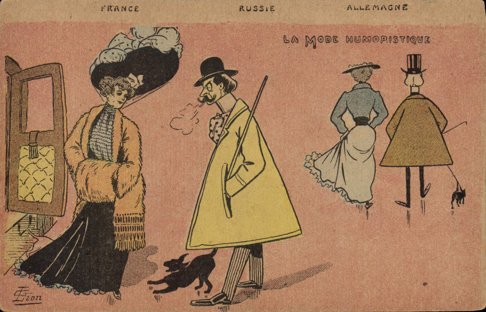 La Mode Humoristique — France, Russie, Allemagne — Éditeur E. Fron