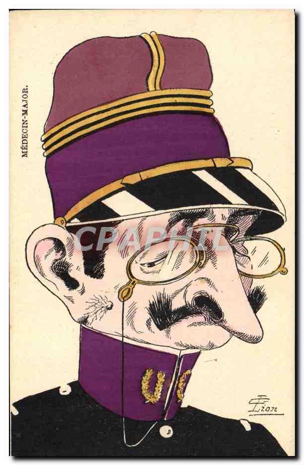 CPA Fantaisie Illustrateur G Lion Soldat Militaria Medecin Major