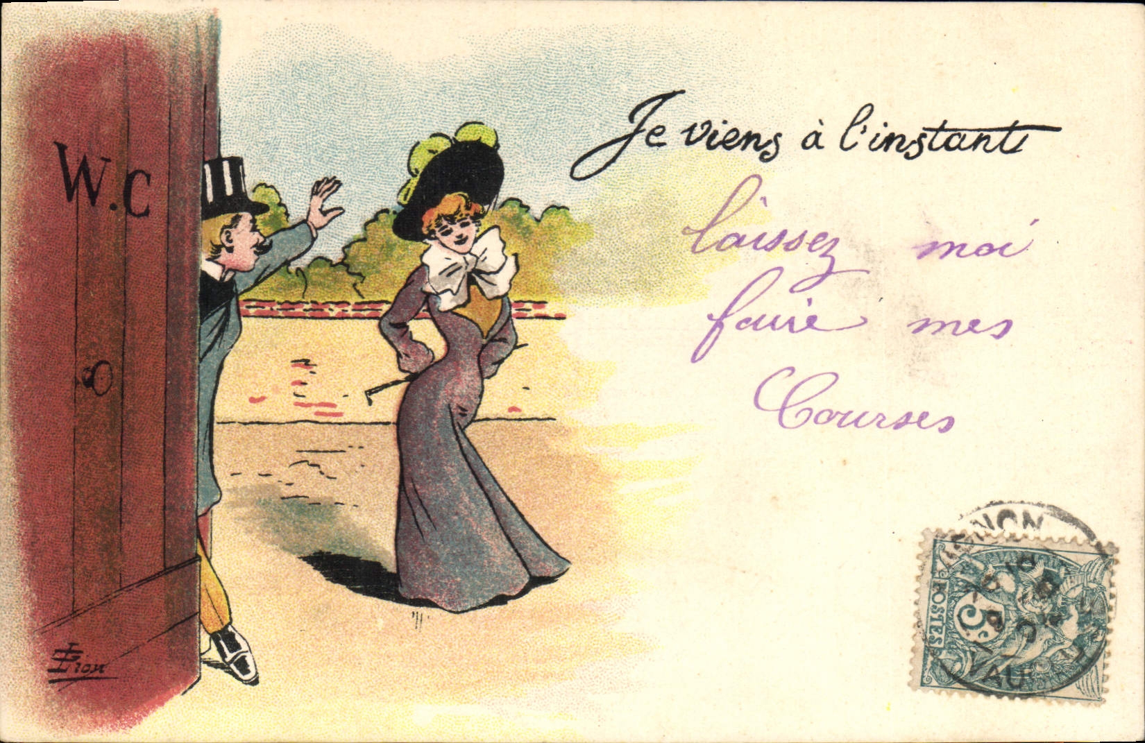 W.C. — Scène humoristique — Éditeur : Éd. Fran