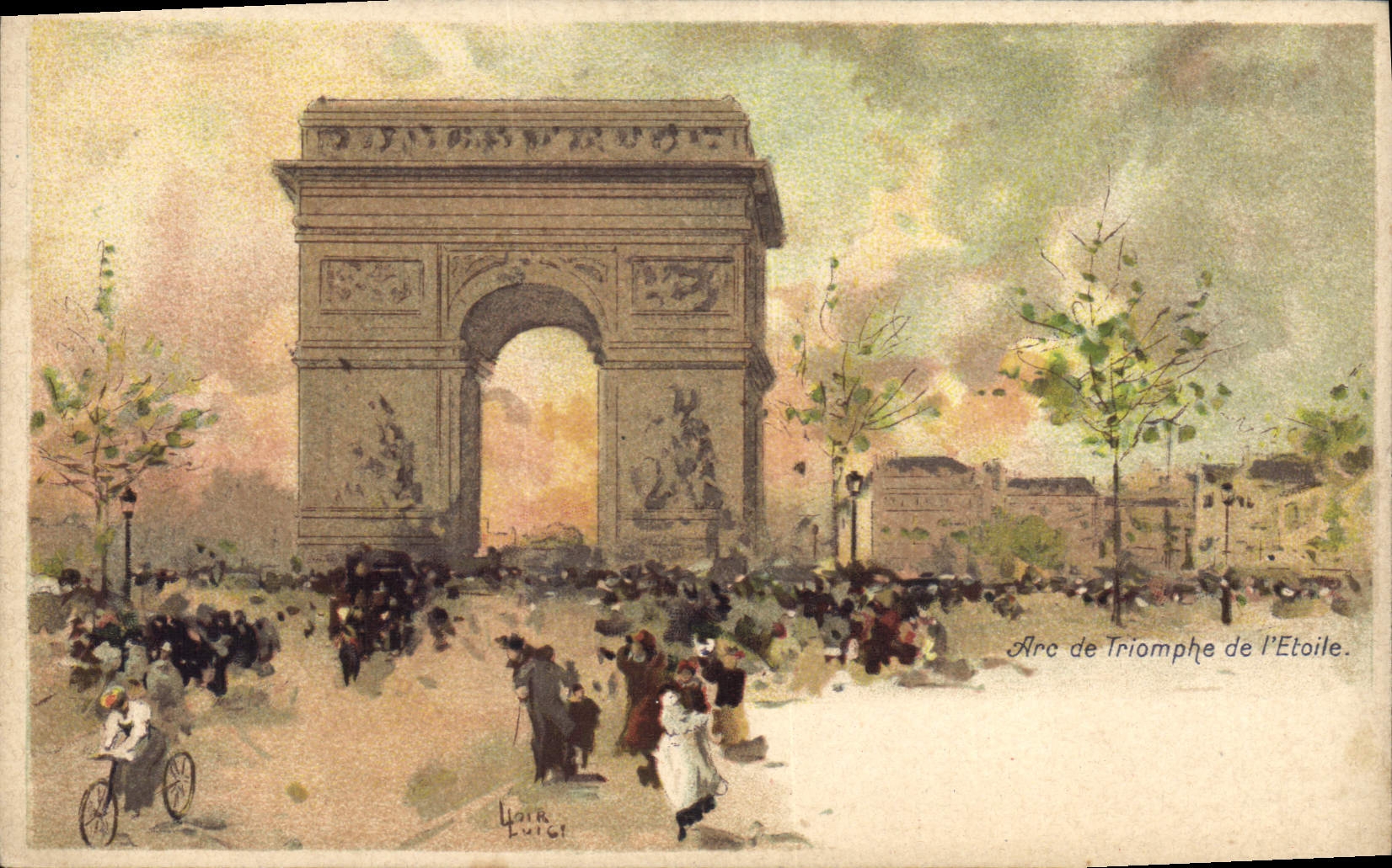 CPA Fantaisie Illustrateur Luir Luigi Arc de Triomphe de l'Etoile Paris 