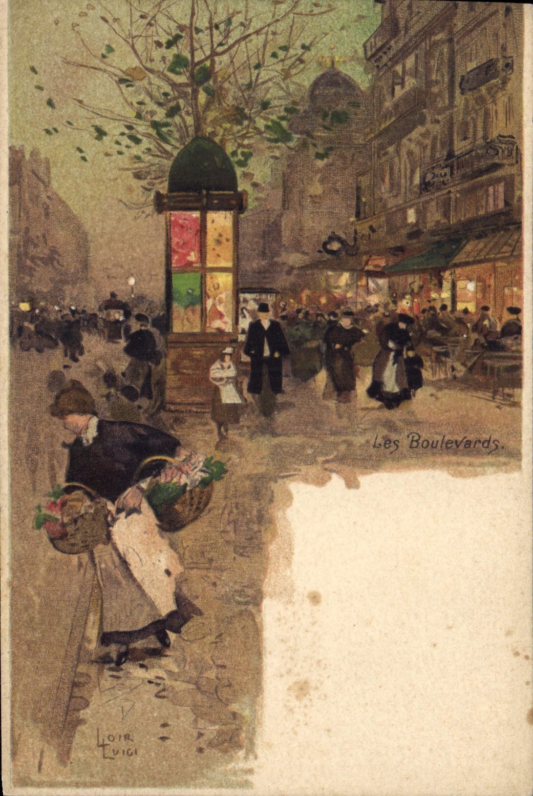 CPA Fantaisie Illustrateur Luir Luigi Paris Les boulevards 