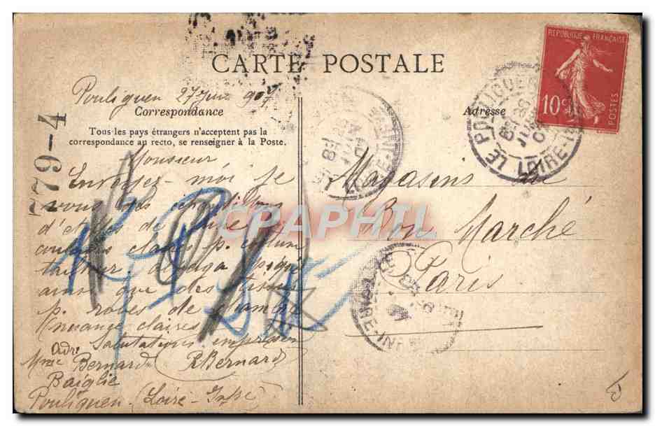 CPA Fantaisie Illustrateur Luir Luigi Paris Boulevard de l'Hopital — Verso