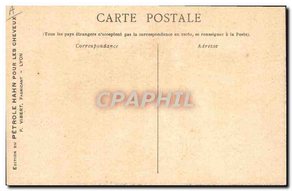 Paris, Square Montthuion — Pétrole Hahn, Le Trésor des Cheveux — Édition F. Vibert, Lyon — Rückseite