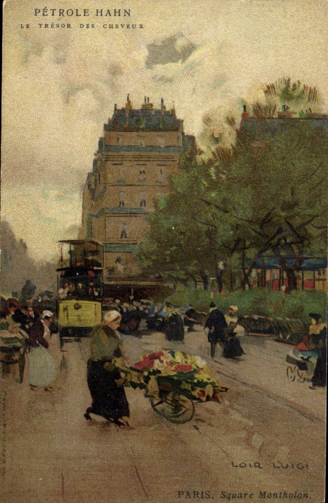 CPA Fantaisie Illustrateur Luir Luigi Paris Square Montholon