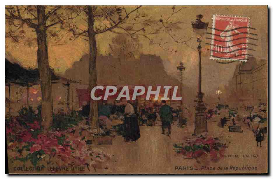 CPA Fantaisie Illustrateur Luir Luigi Paris Place de la Republique