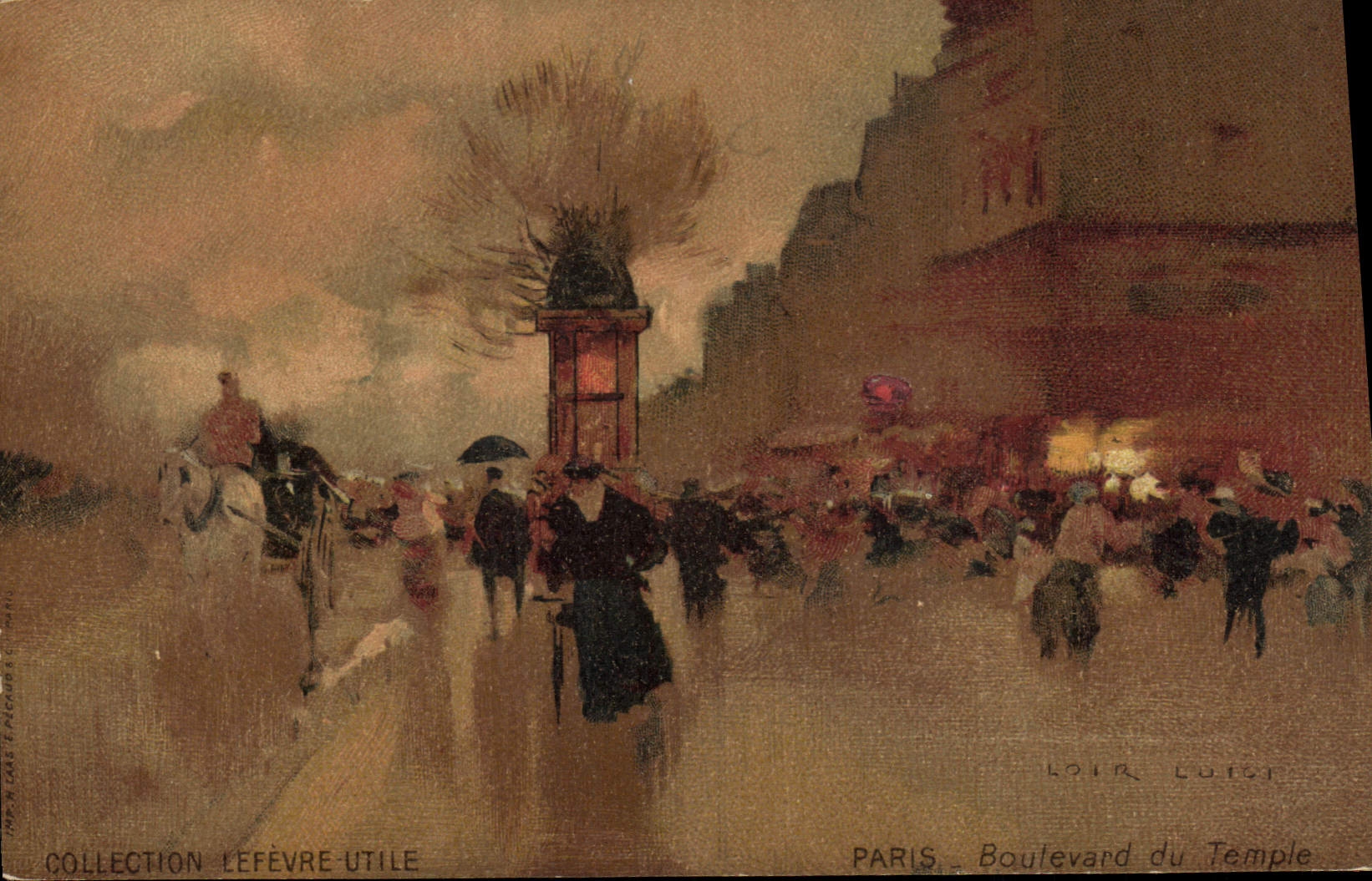 CPA Fantaisie Illustrateur Luir Luigi Paris Boulevard du Temple