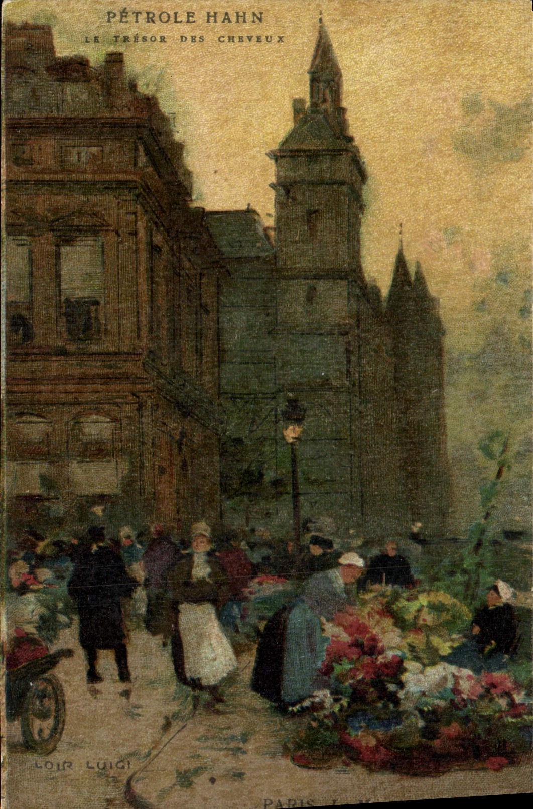 CPA Fantaisie Illustrateur Luir Luigi Paris le marche aux fleurs 