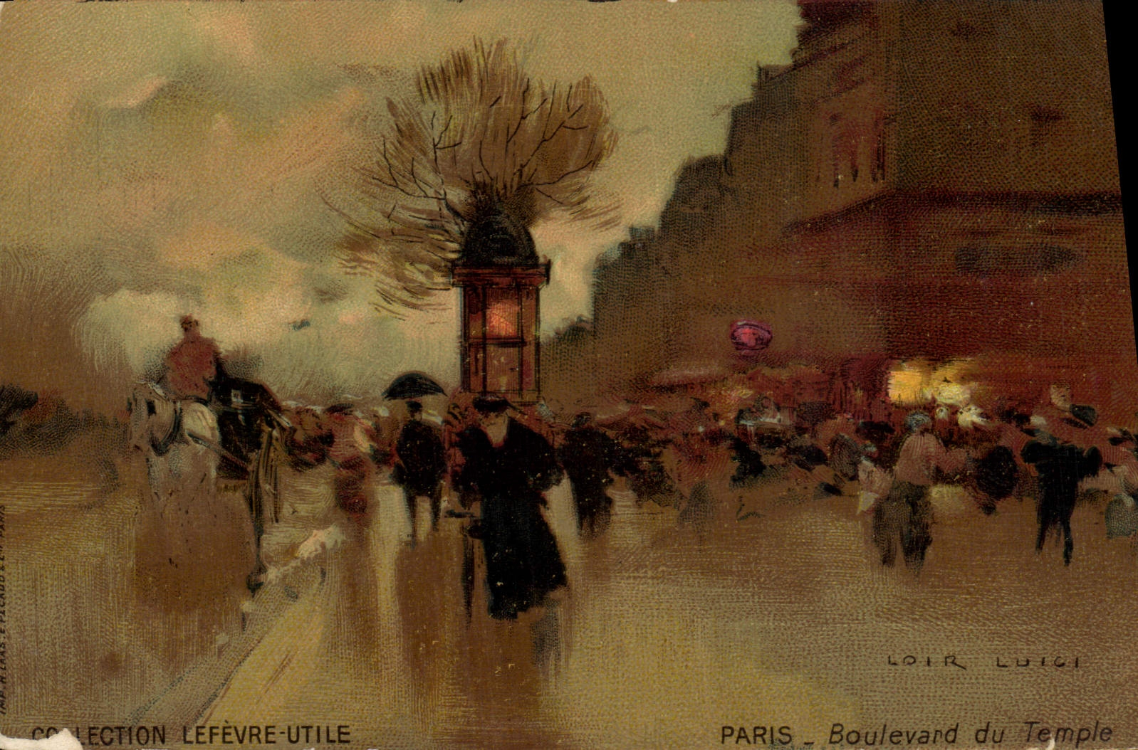 CPA Fantaisie Illustrateur Luir Luigi Paris Boulevard du temple