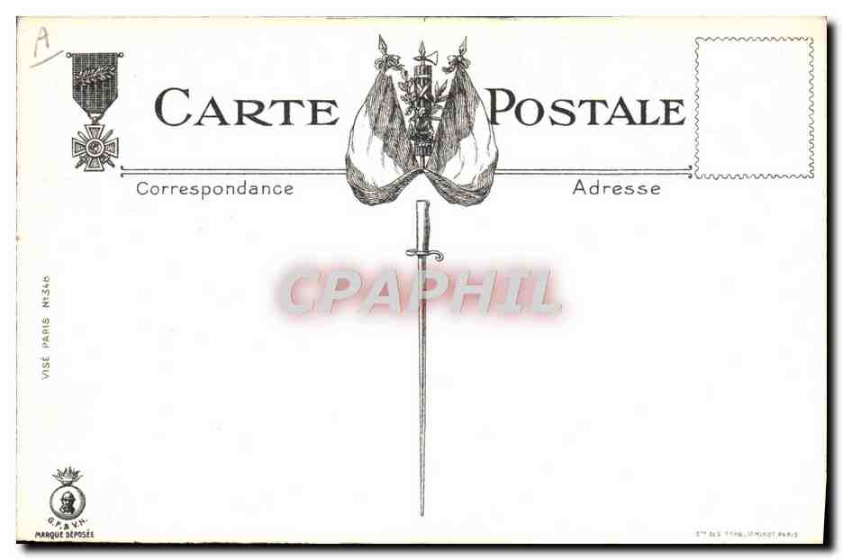 CPA Fantaisie Militaria Les totos Gabard — Rückseite
