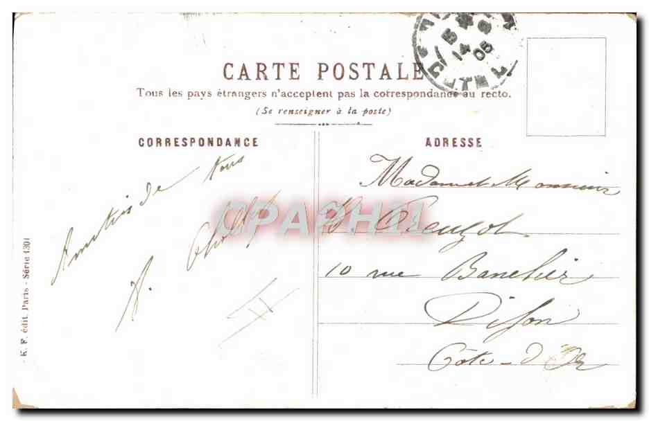 CPA Fantaisie Militaria L'exercice  — Rückseite