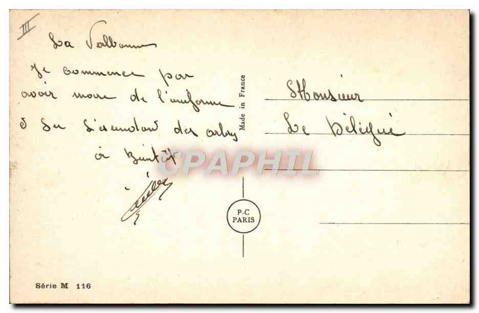 CPA Fantaisie Militaria Spahn Poussette — Back