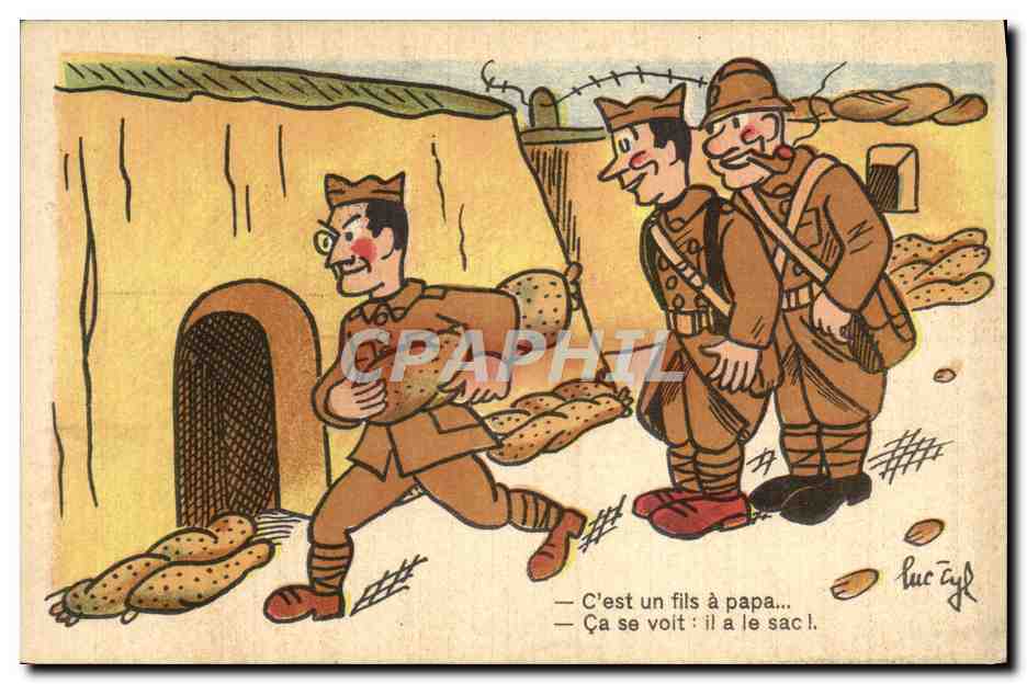 Soldats en campement — scène humoristique — P-C Paris, Série M - 35