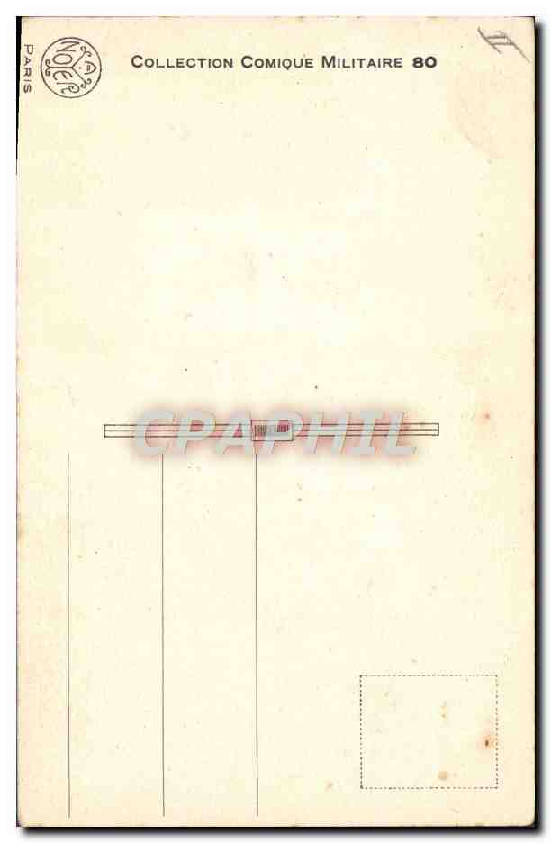 Salle de visite — Irmerie — Collection Comique Militaire 80 — Verso