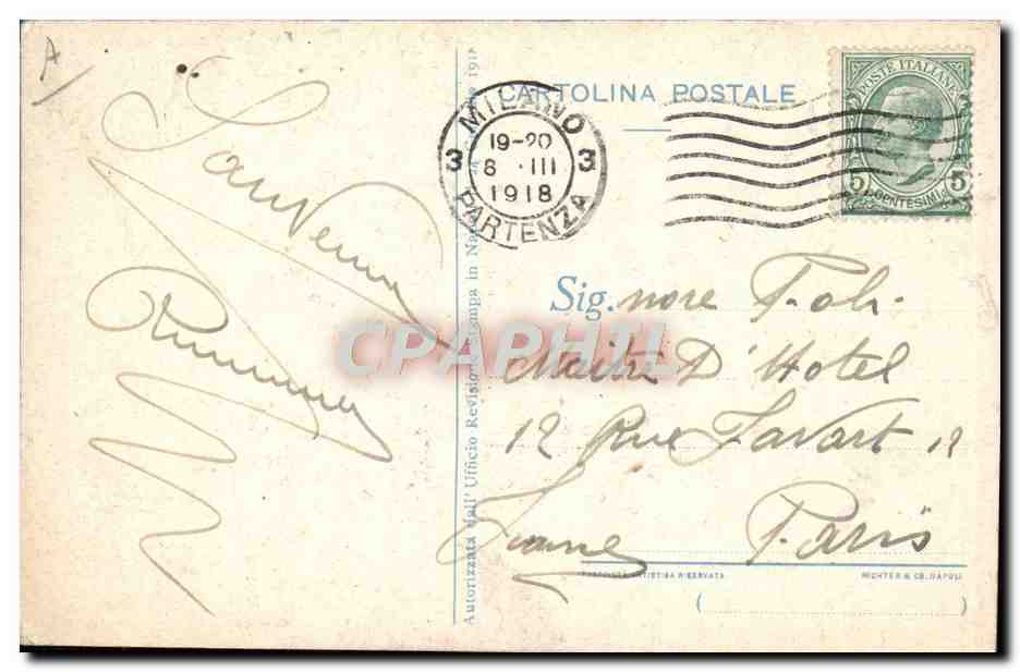 CPA Fantaisie Militaria Prestito Nazionale Italie Emprunt Italia — Rückseite