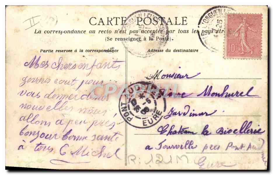 La vie aux champs — Une bande joyeuse — Héliotypie Dugas et Cie, Nantes, Série B — Verso