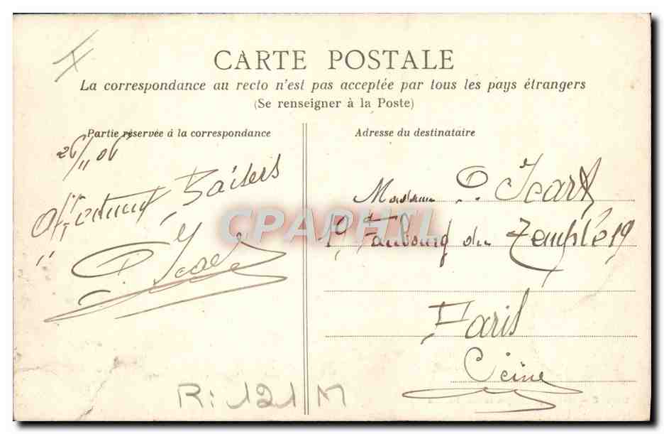 CPA Foklore La vie aux champs Le retour du pere Boeufs Attelage  — Verso