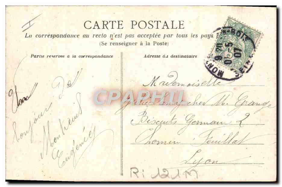 CPA Foklore La vie aux champs Un petit polisson Enfant — Verso