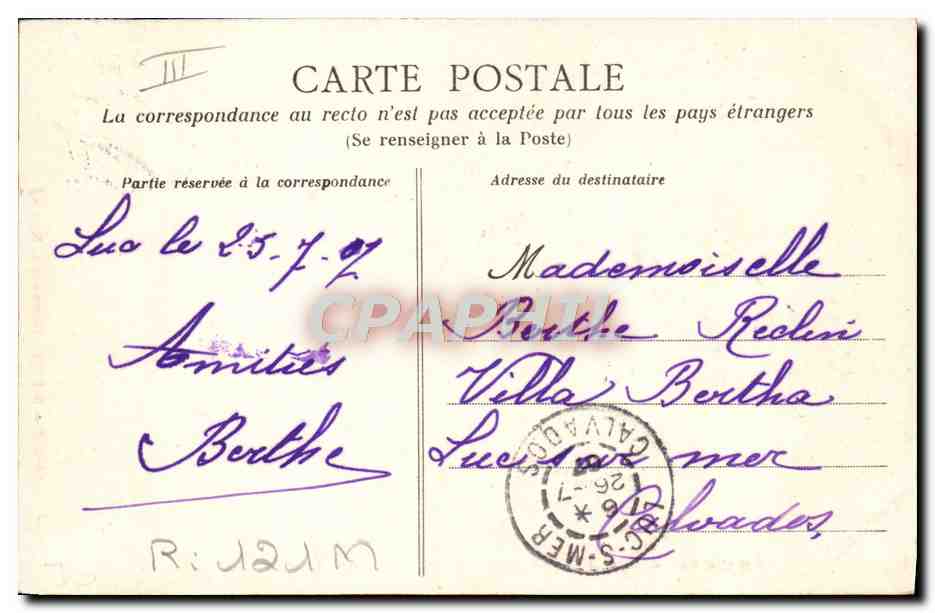 CPA Foklore La vie aux champs L'aveugle Aveugle  — Verso