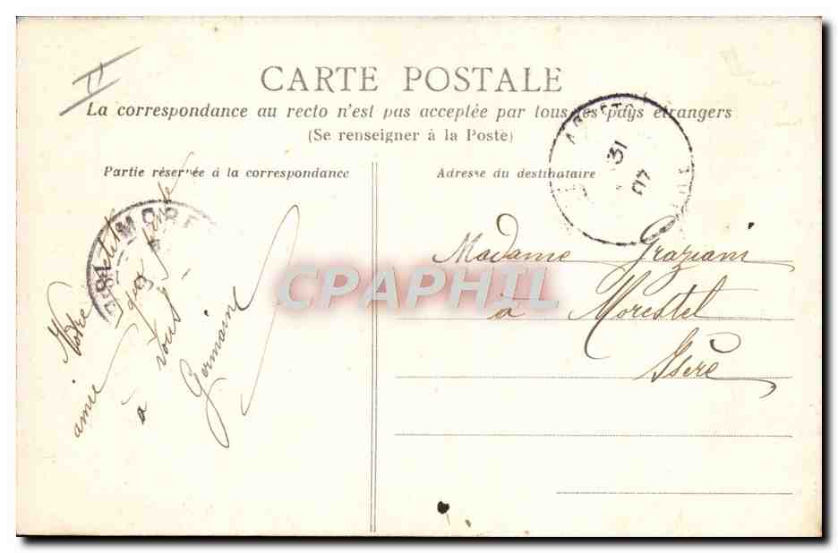 CPA Foklore La vie aux champs la fille du passeur  — Verso