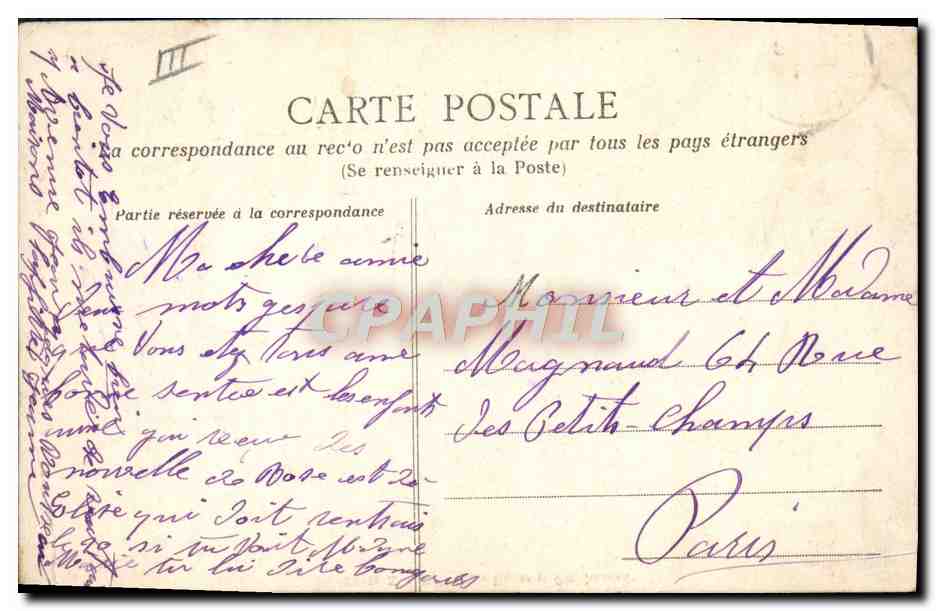CPA Foklore La vie aux champs Maries d'hier mariage — Verso