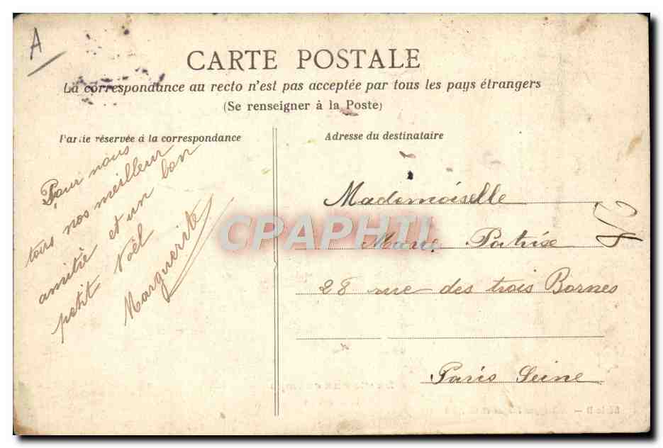 CPA Foklore La vie aux champs Les entetes Ane Mule  — Verso