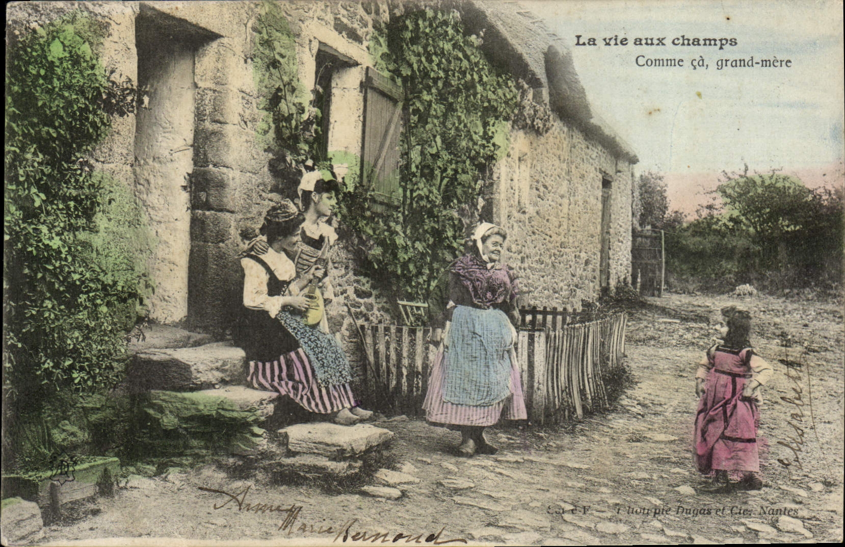 CPA Foklore La vie aux champs Comme Ca Grand mere 