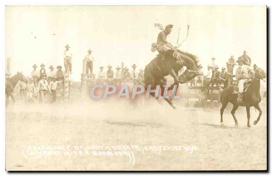 Rodeo à South Dakota — Cheyenne, Wyo — 1919 — RR Monglephal