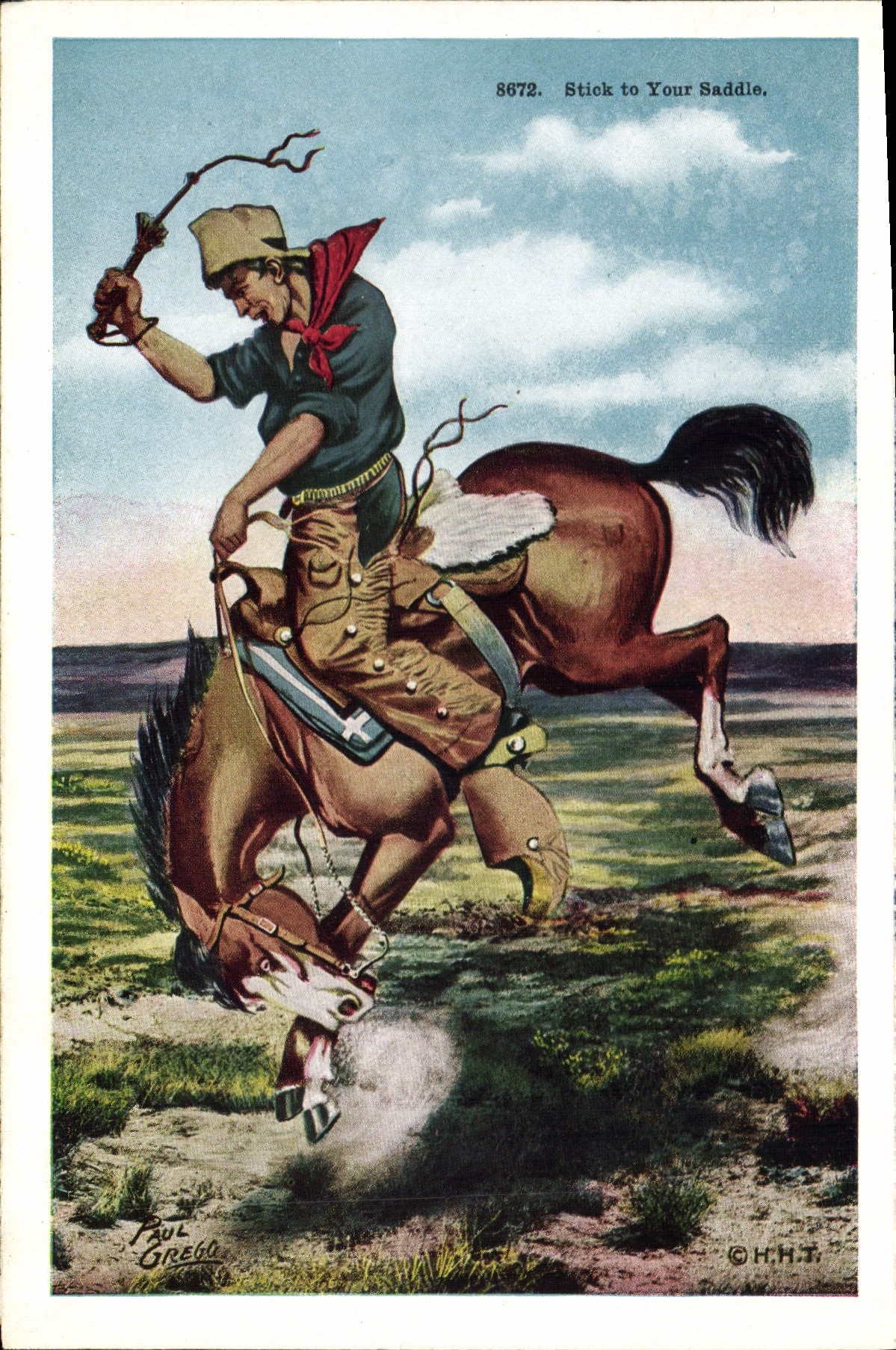 CPA Far West Cow Boy Indiens Rodeo 