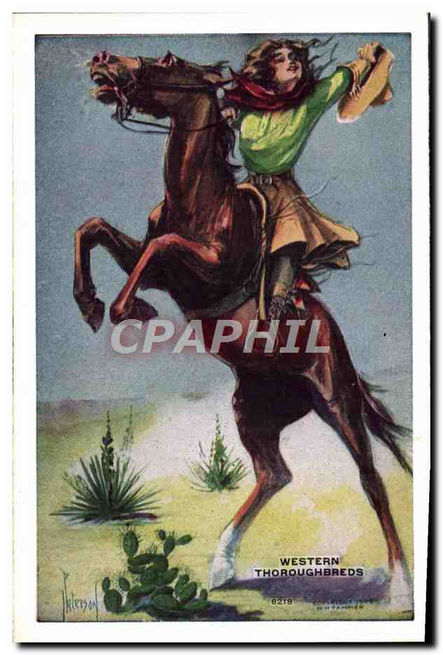 CPA Far West Cow Boy Indiens Rodeo — Rückseite