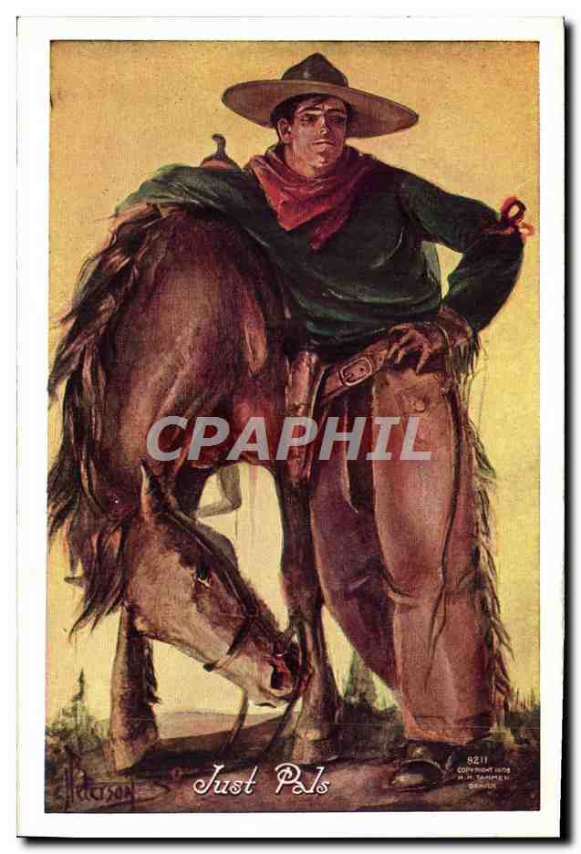 CPA Far West Cow Boy Indiens Rodeo — Rückseite
