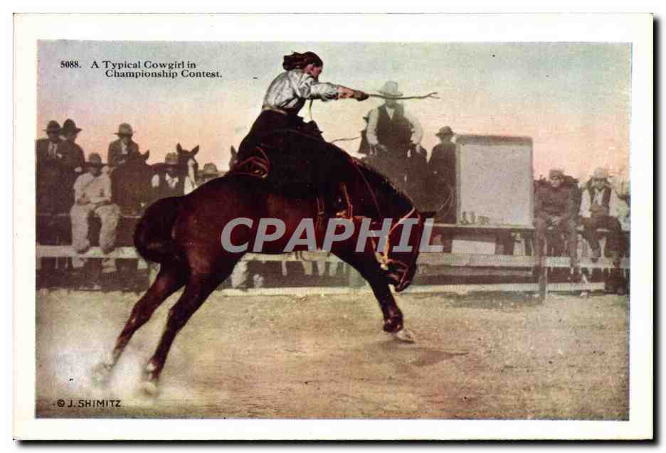 CPA Far West Cow Boy Indiens Rodeo